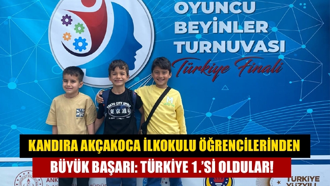 Türkiye genelinde 5. kez düzenlenen "Oyuncu Beyinler" yarışmasında, Akçakoca İlkokulu
