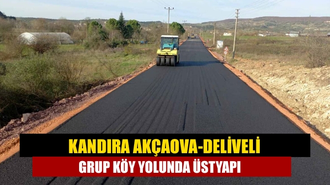 Büyükşehir tarafından Kandıra Akçaova-Deliveli arası ulaşımın sağlandığı grup köy yolunda