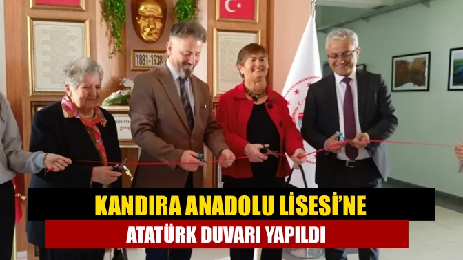ÇYDD Kandıra Şubesi tarafından Kandıra Anadolu Lisesi’ne Atatürk duvarı yapıldı.