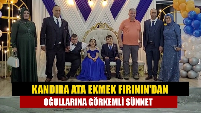 Kandıra ilçe esnflarından Ata Ekmek Fırını’nın sahiplerinden Yavuz Ateş ve