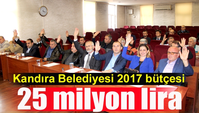 Kandıra Belediye Meclisi’nin ikinci oturumunda görüşülen 2017 mali yılı bütçesi
