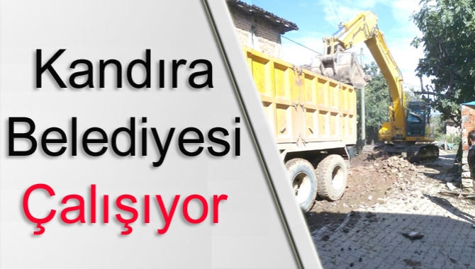 Kandıra Belediyesi Fen İşleri Müdürlüğü ekipleri, mahallerde ki çalışmalarına ara