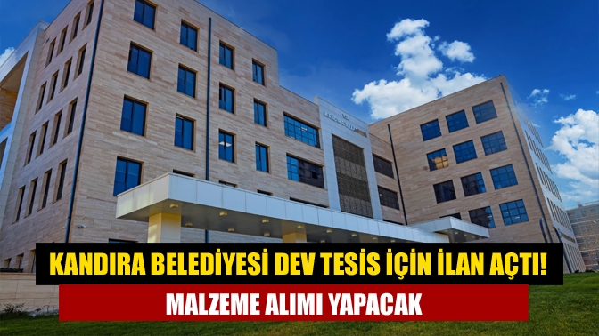 Kandıra Belediyesi Atık Getirme Merkezi yapımında kullanılmak üzere malzeme satın