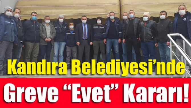 Hizmet-İş Sendikası Kocaeli Şubesi’ne üye işçiler, Kandır Belediyesi’nde toplu iş