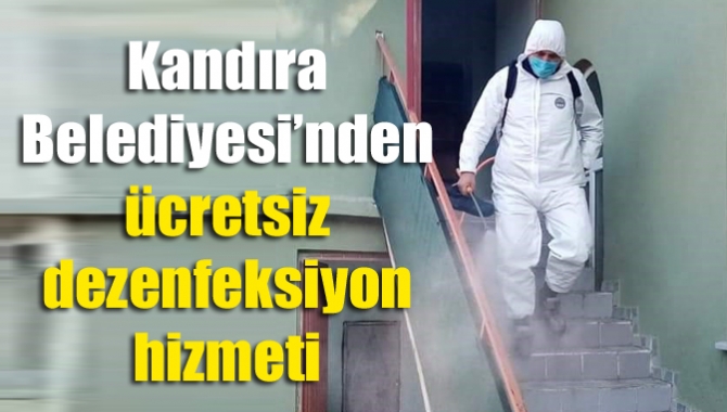 Kandıra Belediyesi, işyerlerinde veya evlerinde dezenfeksiyon işlemi yaptırmak isteyen vatandaşlara