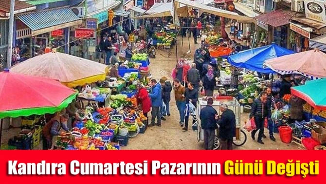 Pandemi nedeniyle Kandıra Cumartesi Pazarı yarından itibaren Cuma günleri kurulacak.
