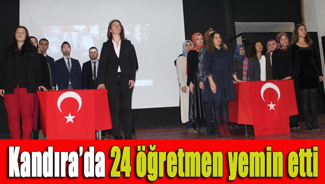 24 Kasım Öğretmenler Günü nedeniyle Kandıra’da düzenlenen törende 24 öğretmen