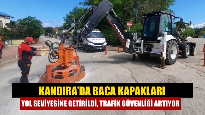 Kocaeli Büyükşehir Belediyesi, araçlara zarar veren baca kapaklarını yol seviyesine