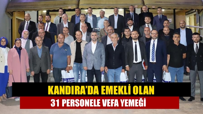 Kandıra Belediye Başkanı Adnan Turan belediyede uzun yıllar hizmet vermelerinin