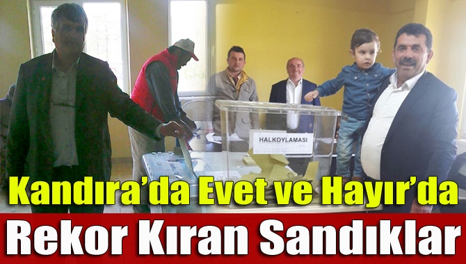 Kandıra’da kurulan 170 sandıktan 31’inde Evet oyları rekor kırarken, 12