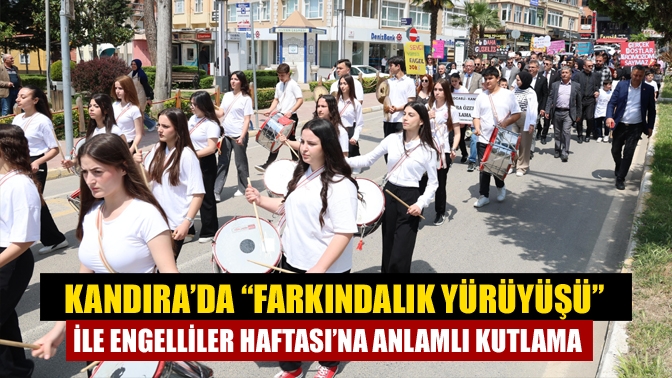 Kandıra Özel Eğitim Uygulama Okulu öncülüğünde düzenlenen “Farkındalık Yürüyüşü”nde özel