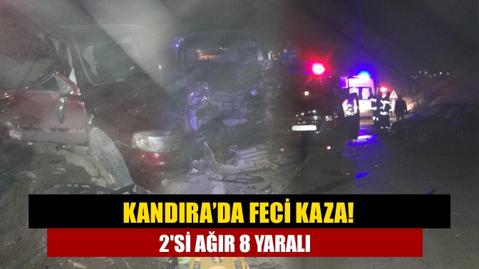 Kandıra Kefken yolunda Alaybey mevkiinde iki aracın karıştığı kazada 6