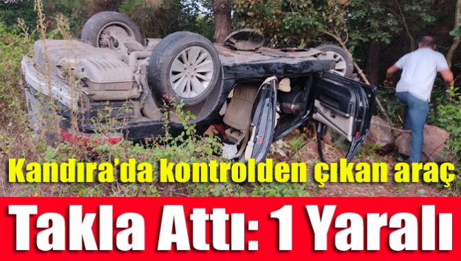 Kandıra'da kadın sürücünün kontrolündeki otomobil, yaklaşık 50 metre sürüklendikten sonra