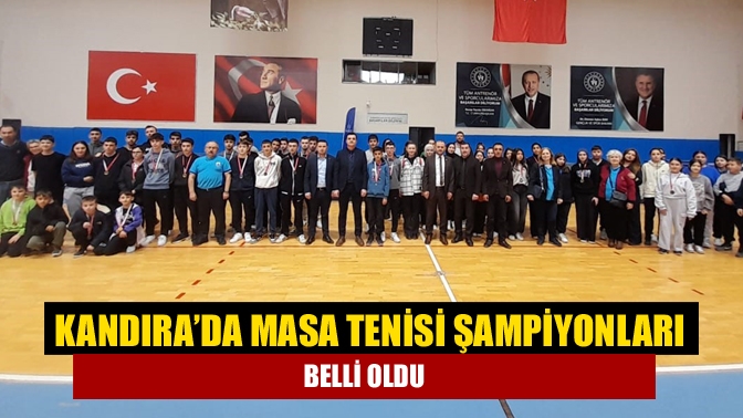 Kandıra'da düzenlenen Masa Tenisi İlçe Birinciliği, 13 okul ve yaklaşık