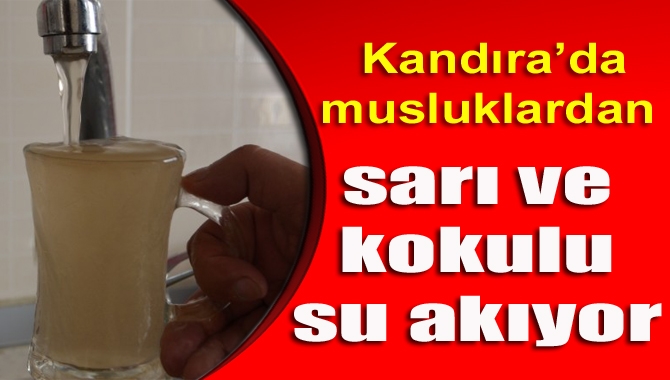 Kandıra’nın şebeke suyunun son günlerde sarı renkli ve kokulu olarak