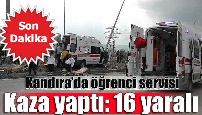 Kandıra’da lise öğrencilerini taşıyan öğrenci servisi sabah saatlerine yaşanan aşırı