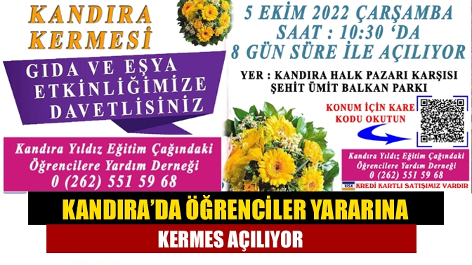 Kandıra Yıldız Eğitim Çağındaki Öğrencilere Yardım Derneği’nin düzenlemiş olduğu gıda