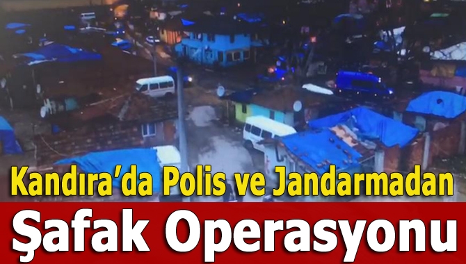 Kandıra’da yaklaşık 100 polis ve jandarmanın katıldığı şafak operasyonunda 4