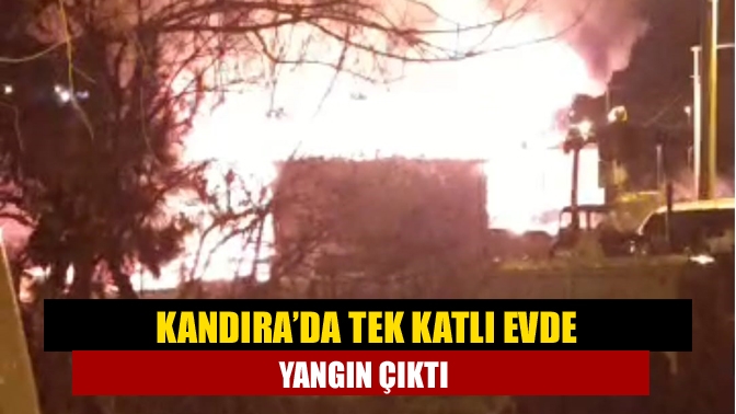 Kandıra Hacışeyh Mahallesinde akşam saatlerinde meydana gelen yangında, bir ev