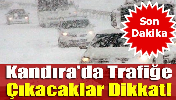 Bu sabah saatlerinden itibaren Kandıra’yı etkisi altına alan kar yağışı,
