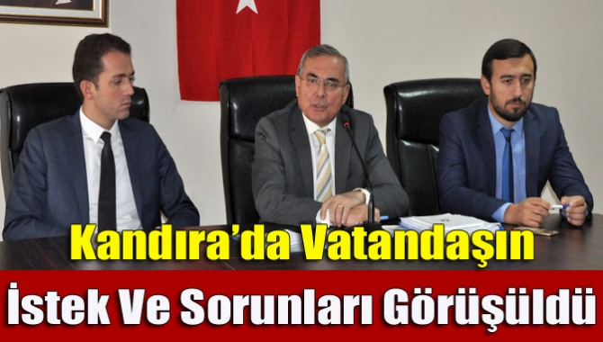 Kandıra Kaymakamlığı tarafından  vatandaşla buluşma ve güvenlik hususunda değerlendirme