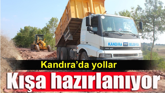 Kandıra Belediyesi ekipleri Kanatlar Kayapınar ve Bozburun Mahallesi’ndeki yolları kışa