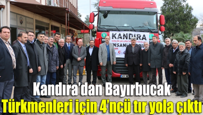 Kandıra’da Bayırbucak Türkmenleri için düzenlenen kampanya çerçevesinde toplanan giyim, battaniye,