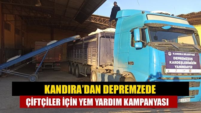 Kandıra Belediyesi ve Kandıra Ziraat Odası depremzede çiftçilerin hayvanları için