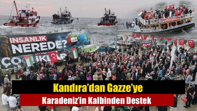 Kandıra’nın Kefken Limanı’nda düzenlenen etkinlikte yaklaşık 50 tekne, Gazze’ye destek