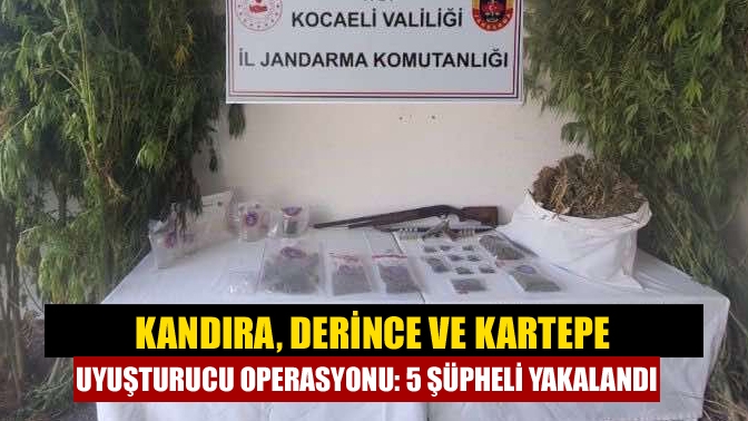 Kocaeli’de jandarma tarafından 3 ilçede düzenlenen uyuşturucu operasyonunda 4 kilo