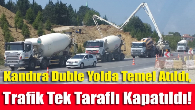 İzmit-Kandıra duble yolunda cezaevinin alt tarafına geçişi sağlayacak olan viyadüğün