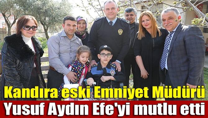 Körfez'de bedensel engelli 12 yaşındaki Efe Serçe'nin hem polis üniforması