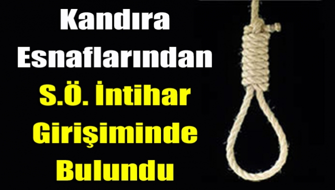 Kandıra ilçe esnaflarından S. Ö.(51), evinde intihar girişiminde bulundu.