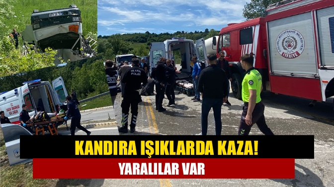 Kandıra girişinde trafik ışıkları mevkiinde tüp yüklü kamyonun ile hafif