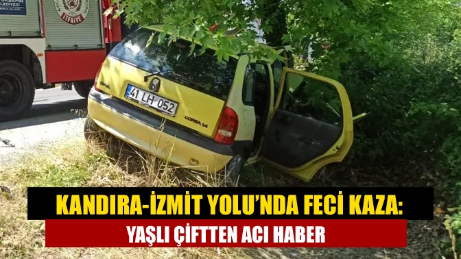Kandıra-İzmit yolu Cicili sapağı mevkiinde meydana gelen kazada, 74 yaşındaki