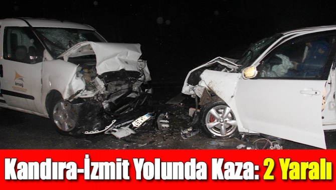 Kandıra-İzmit yolu Sucuali mevkiinde meydana gelen kazada 2 kişi yaralandı.