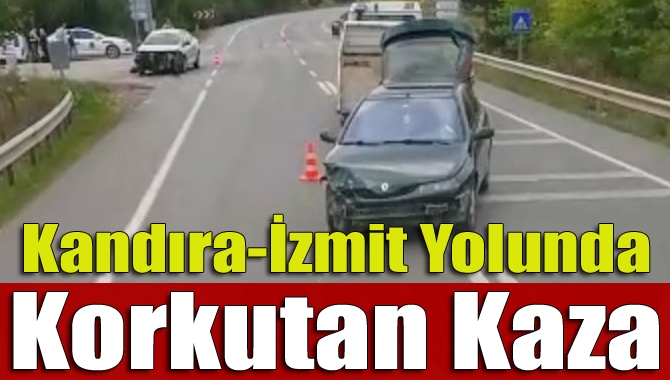 Kandıra- İzmit yolunda iki aracın kafa kafaya çarpıştığı kazada şans