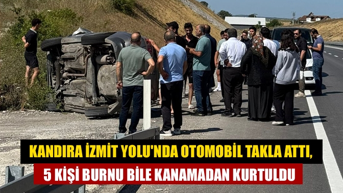 Kandıra İzmit Yolu’nda sabah saatlerinde meydana gelen kazada, direksiyon hakimiyetini