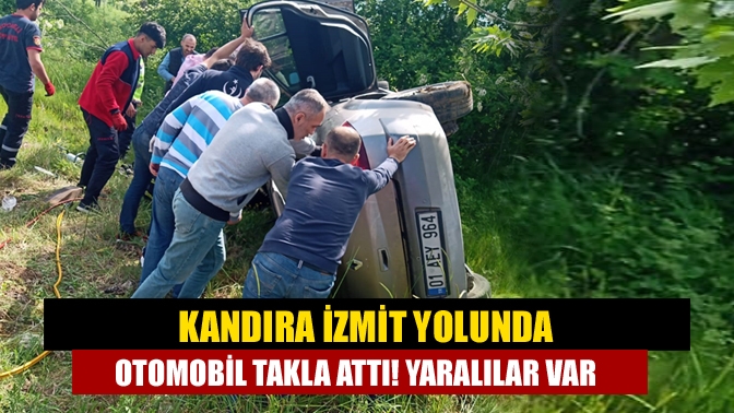Kandıra İzmit Yolu Yusufça sapağı mevkiinde kontrolden çıkan otomobil yol