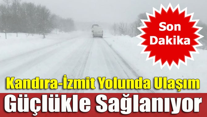 İlimizi etkisi altına alan kar yağışı nedeniyle Kandıra-İzmit yolunun kapanmaması