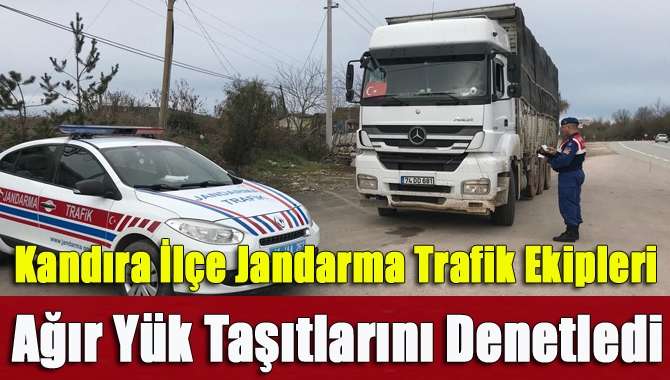 Kandıra İlçe Jandarma Komutanlığı trafik ekipleri tarafından Kandıra-İzmit yolu, Kandıra-Kaynarca