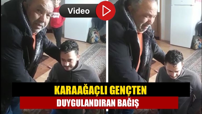 Kandıra Karaağaç Mahallesi sakinlerinden engelli bir genç depremzedeler için maddi