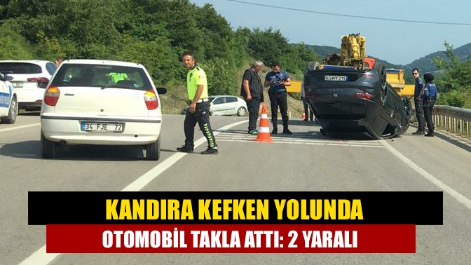 Kandıra Kefken yolunda kontrolden çıkan otomobilin takla atması sonucu meydana