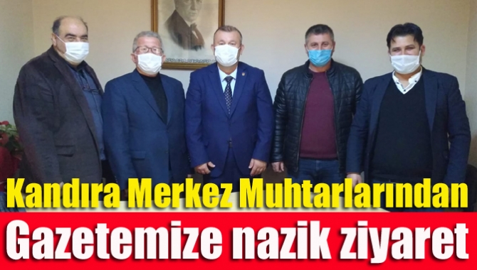 Kandıra Merkez Muhtarları, 16 Ocak Basın Onur Günü nedeniyle gazetemizi