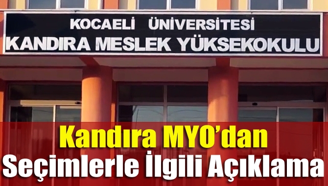 Kandıra Meslek Yüksekokulu’nda iptal edilen seçimler ile ilgili açıklama yapan