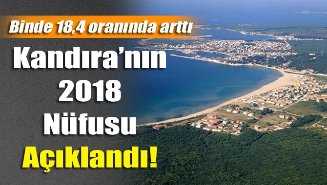 Kandıra’nın 2017 yılında 50 bin 413 olan nüfusu 2018 yılında