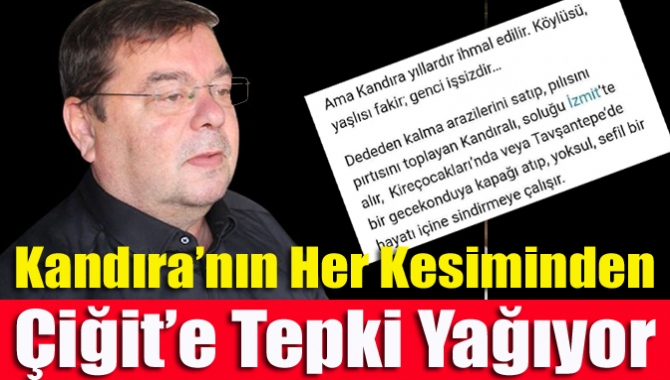 Bir İnternet Sitesinde köşe yazan İsmet Çiğit'in, yazısında Kandıralılar hakkında