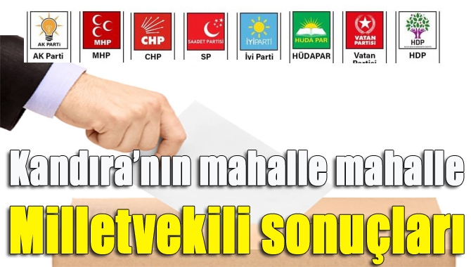 24 Haziran Milletvekili Genel Seçimleri’nde Kandıra’nın hangi mahallesinden hangi partinin