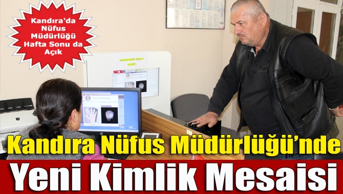 Kandıra İlçe Nüfus Müdürü Dursun Kaya Bıyıkçı, yılbaşından itibaren yeni