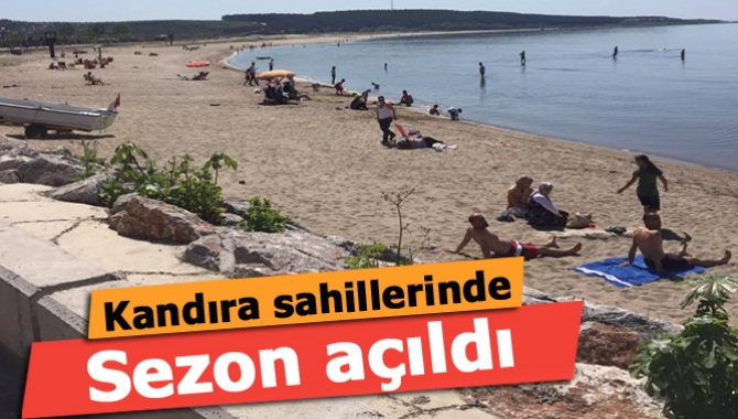 Hava sıcaklığının yaz sıcaklarını aratmayacak dereceye yükselmesiyle Kandıra sahilleri dolup